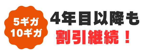 超高速スタートプログラム 4年目以降も割引継続